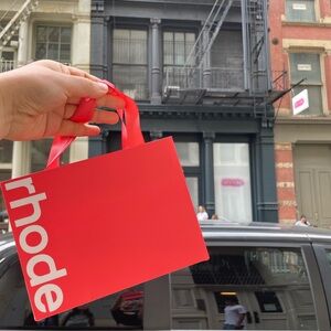 SOLD RHODE pocket blush “Sprinkle 🎀” (rhode bag included in color guava spritz)